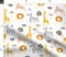 Whimsical Animals Scandi Kids Baby Playroom Jungle Leopard Giraffe Zebra Monkey Lion Palm Safari Zoo Novelty Hand Drawn Dots Nursery Nature Custom Printed Fabric by Spoonflower Various Fabrics by the Yard or Fat Quarter